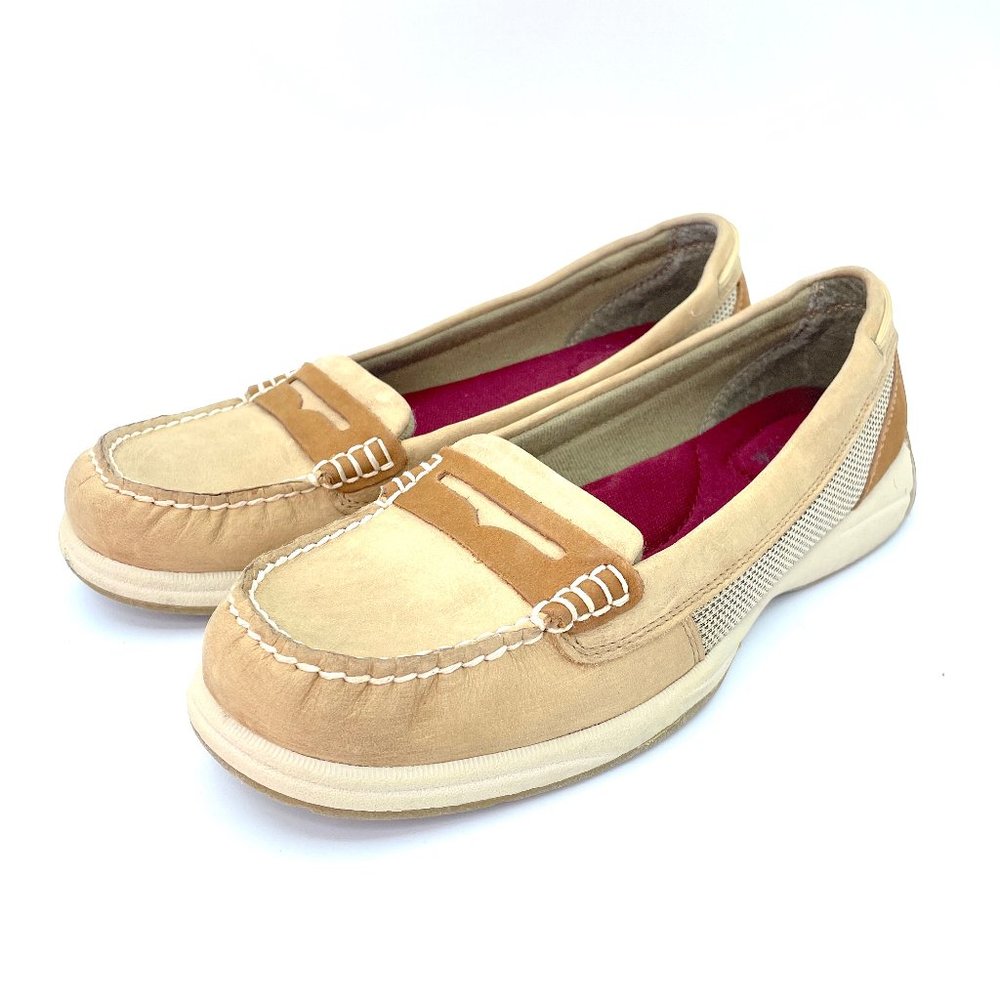 Sperry Women's 11 Tan Top Sider Penny Loafer Suede
